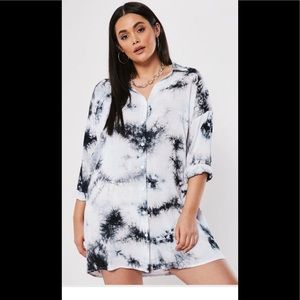 Miss guided Tie dye shirt dress